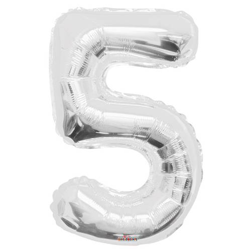 Ballon 5 silber 85cm