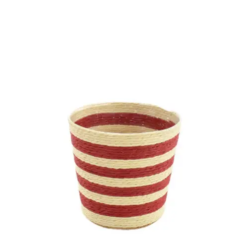 Korb Striped rot D11cm H11cm