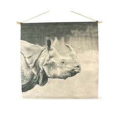 Wändhanger Nashorn 48X48cm