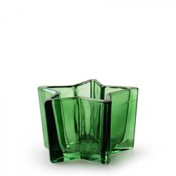 Teelichthalter Stern grün D10.5cm H06cm