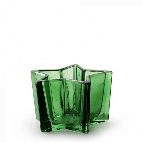 Teelichthalter Stern grün D10.5cm H06cm