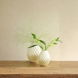 Keramik Vase Bubbles creme D02/08.5cm H11cm