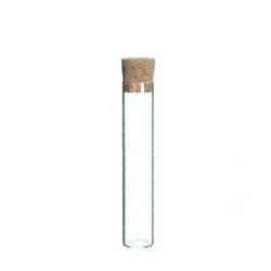 Glas Röhrenflasche mit Kork D02cm H18cm