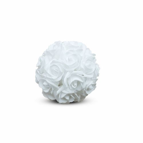 Rose Kugel weiss D10cm