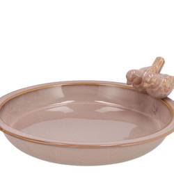 Vogelschale Iron Stone Glazed alt rosa 28x05cm
