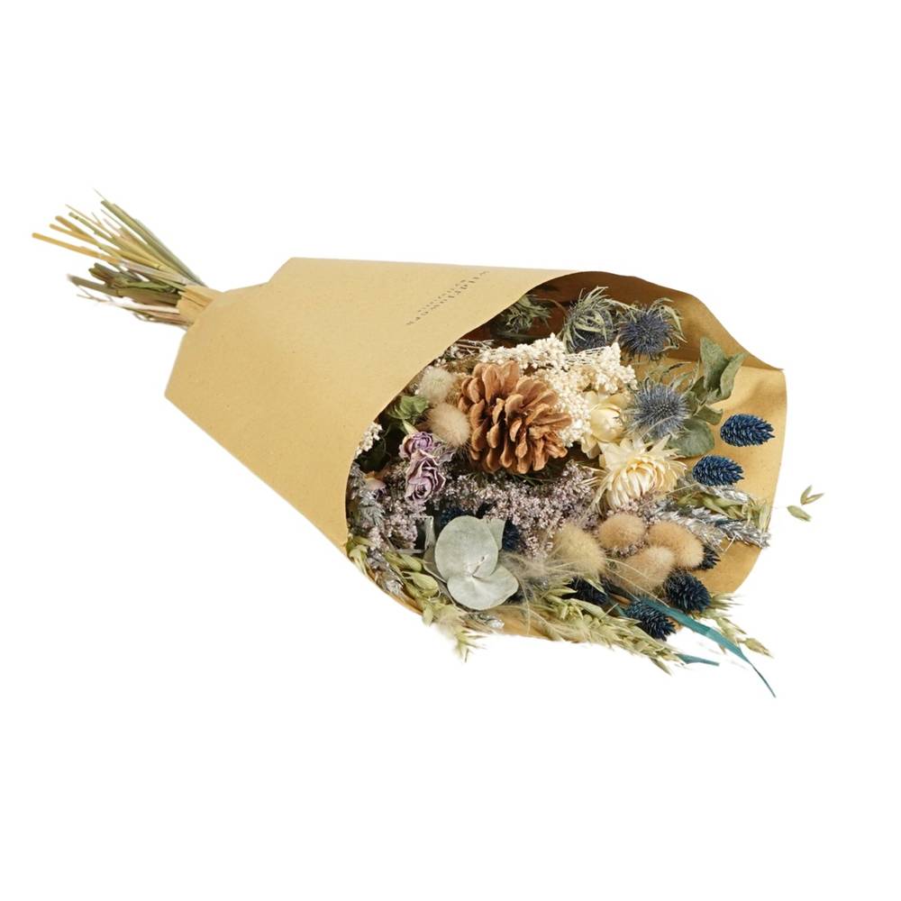 Trockenblumen Strauss Field blau L50cm