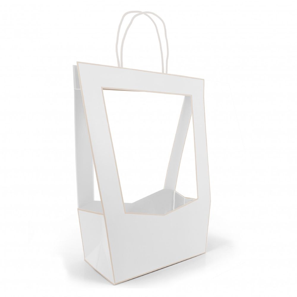 Tasche Medaillon weiss 30x16x50cm