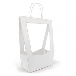 Tasche Medaillon weiss 30x16x50cm