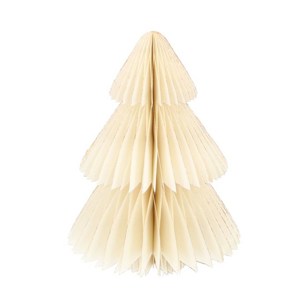 Deko Baum Papier Spitze creme H20cm faltbar