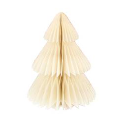 Deko Baum Papier Spitze creme H20cm faltbar
