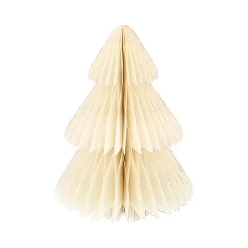 Deko Baum Papier Spitze creme H20cm faltbar