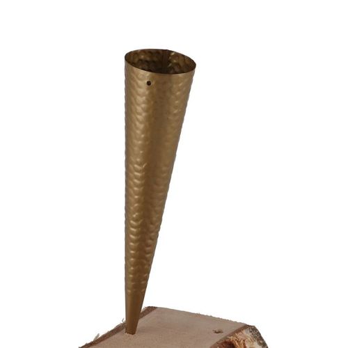 Teelichthalter Spitz gold 4x20cm