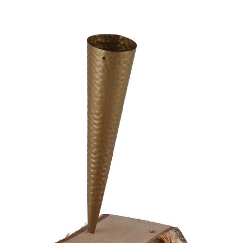 Teelichthalter Spitz gold 4x20cm