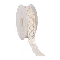 Band Spitze Baumwolle creme 28mm 10m