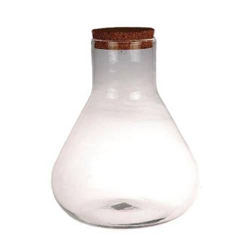Glas Terrarium mit Kork D29cm H32