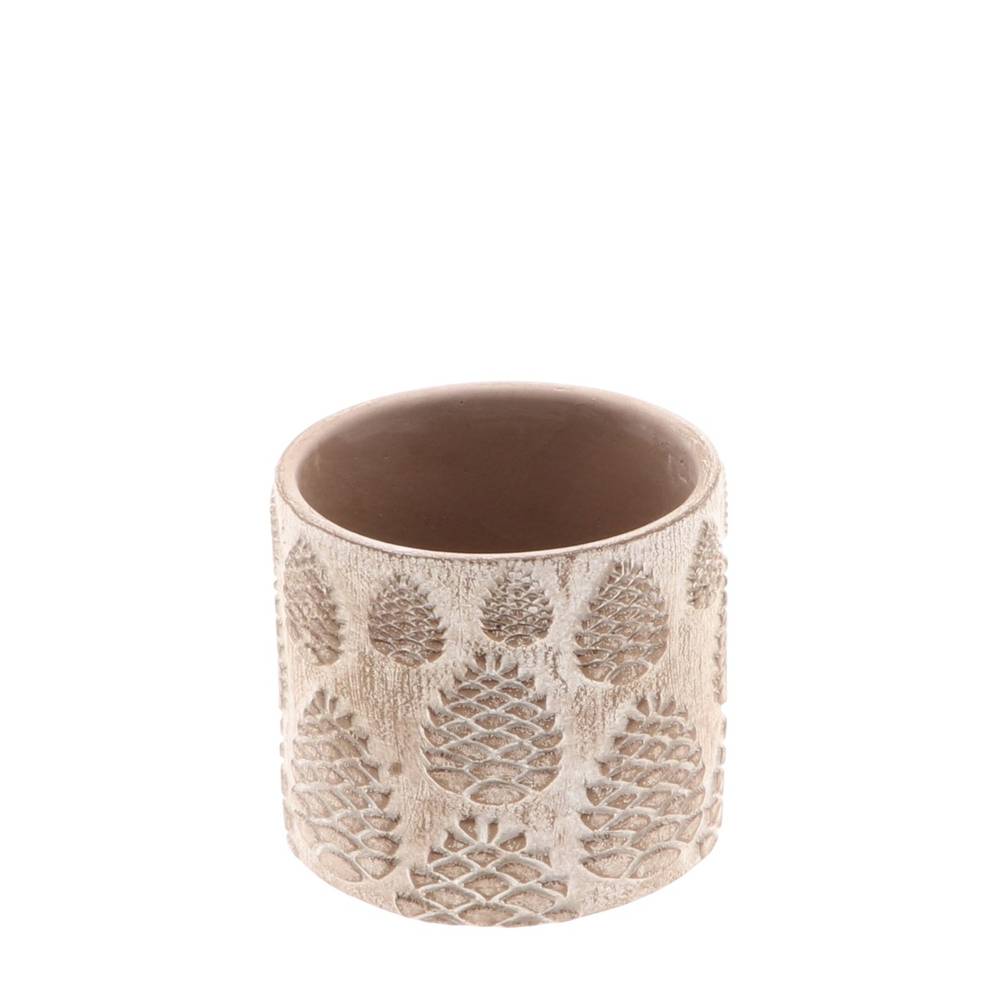 Keramik Übertopf Cone braun D11cm H10cm