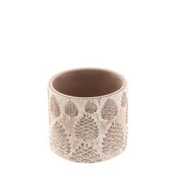 Keramik Übertopf Cone braun D11cm H10cm