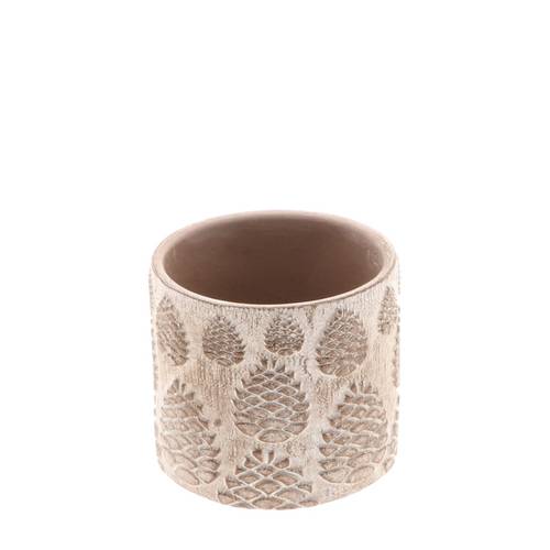 Keramik Übertopf Cone braun D11cm H10cm