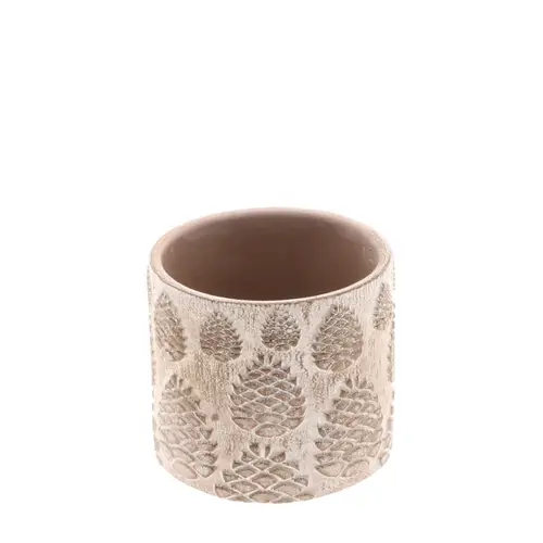 Keramik Übertopf Cone braun D11cm H10cm