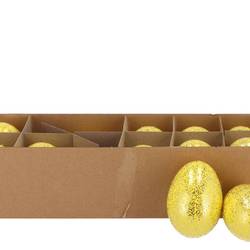 Ei Gans Glitter gelb x12