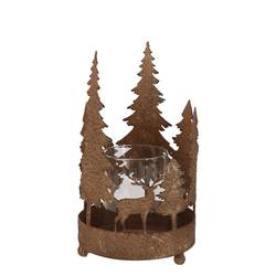 Metall Teelicht Kaya Xmas bronze 13x22 cm