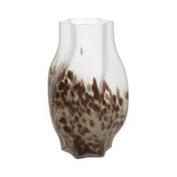 Glas braun Vase Kartusche mattiert D15cm H26cm