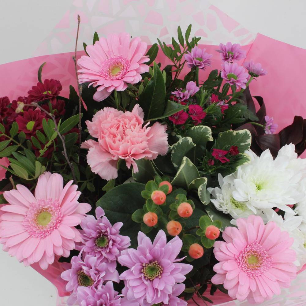 Strauß rosa Germini Muttertag 50cm 18Stiel