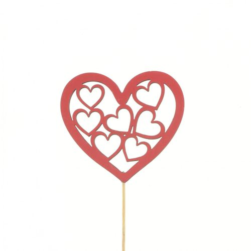 Herz auf Stab Sweet Hearts rot H50cm 7,5cm