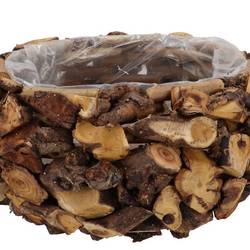 Holz Topf Rund braun 25x22x15cm
