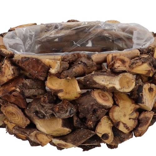 Holz Topf Rund braun 25x22x15cm