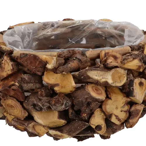 Holz Topf Rund braun 25x22x15cm