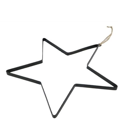 Eisenhänger Stern schwarz 40cm