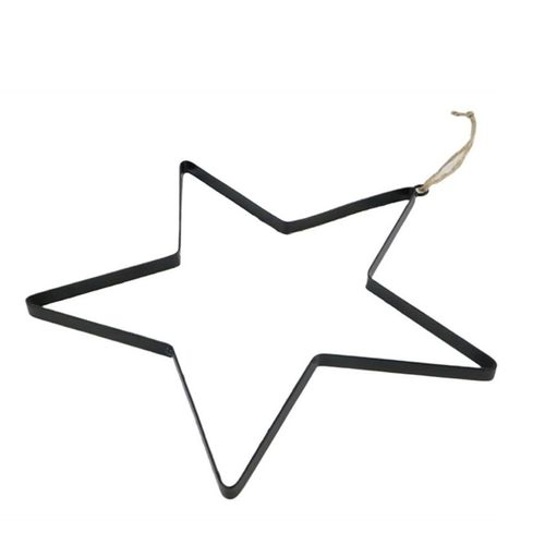 Eisenhänger Stern schwarz 40cm