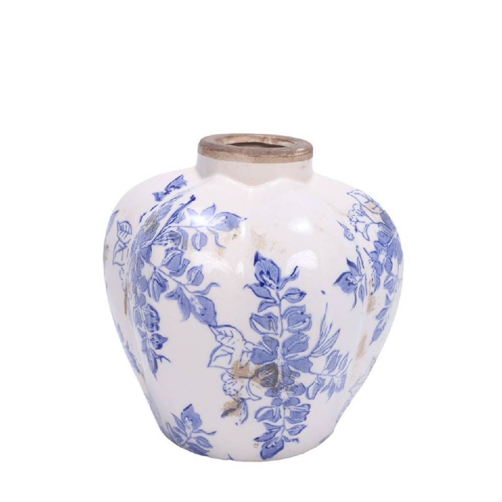 Keramik Vase Jona blau D17cm H17cm