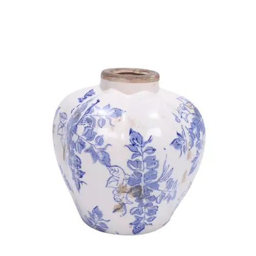 Keramik Vase Jona blau D17cm H17cm