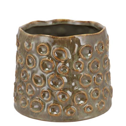 Keramik Übertopf Alora grün 15x15x13cm