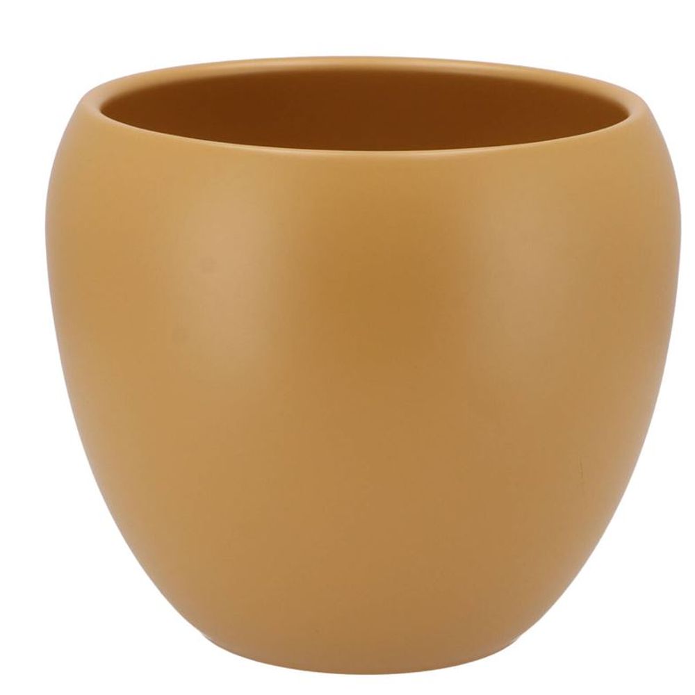 Keramik Übertopf Vinci senfgelb D22cm H19cm