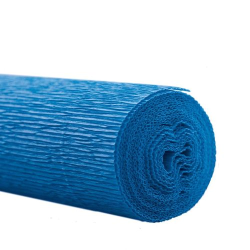 Papier Rolle 50cm Krepppapier blau 2.5m