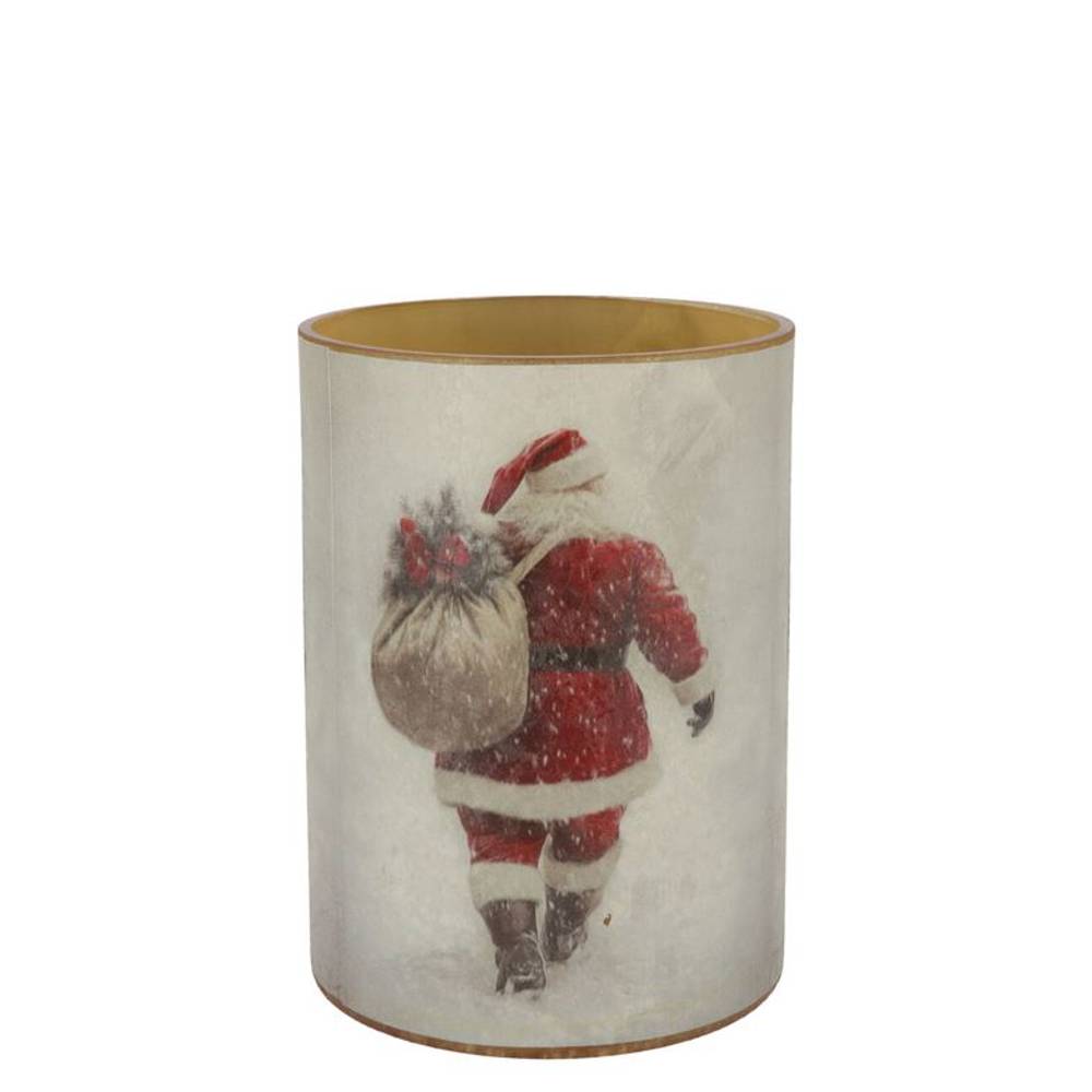 Teelicht Ruby Santa 09x10cm