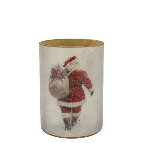Teelicht Ruby Santa 09x10cm