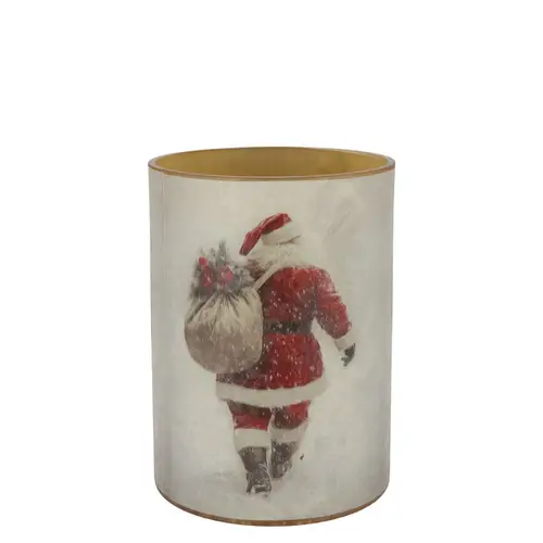 Teelicht Ruby Santa 09x10cm