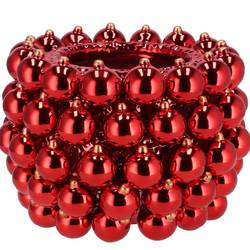 Weihnachtskugel Topf rot 29x29x20cm