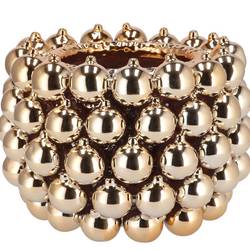 Weihnachtskugel Topf gold 29x29x20cm