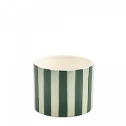Keramik Übertopf Zylinder Circus grün D10cm H10.5cm