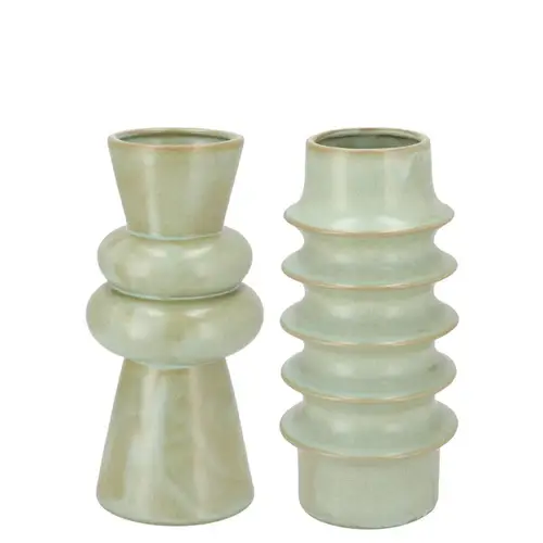Keramik Vase Dion mix grün 11x11x22cm