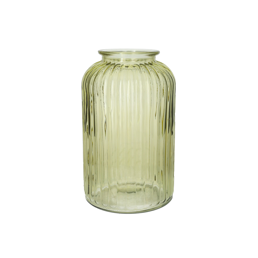 Glas Vase Caroline gelb D12cm H25cm