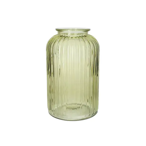 Glas Vase Caroline gelb D12cm H25cm