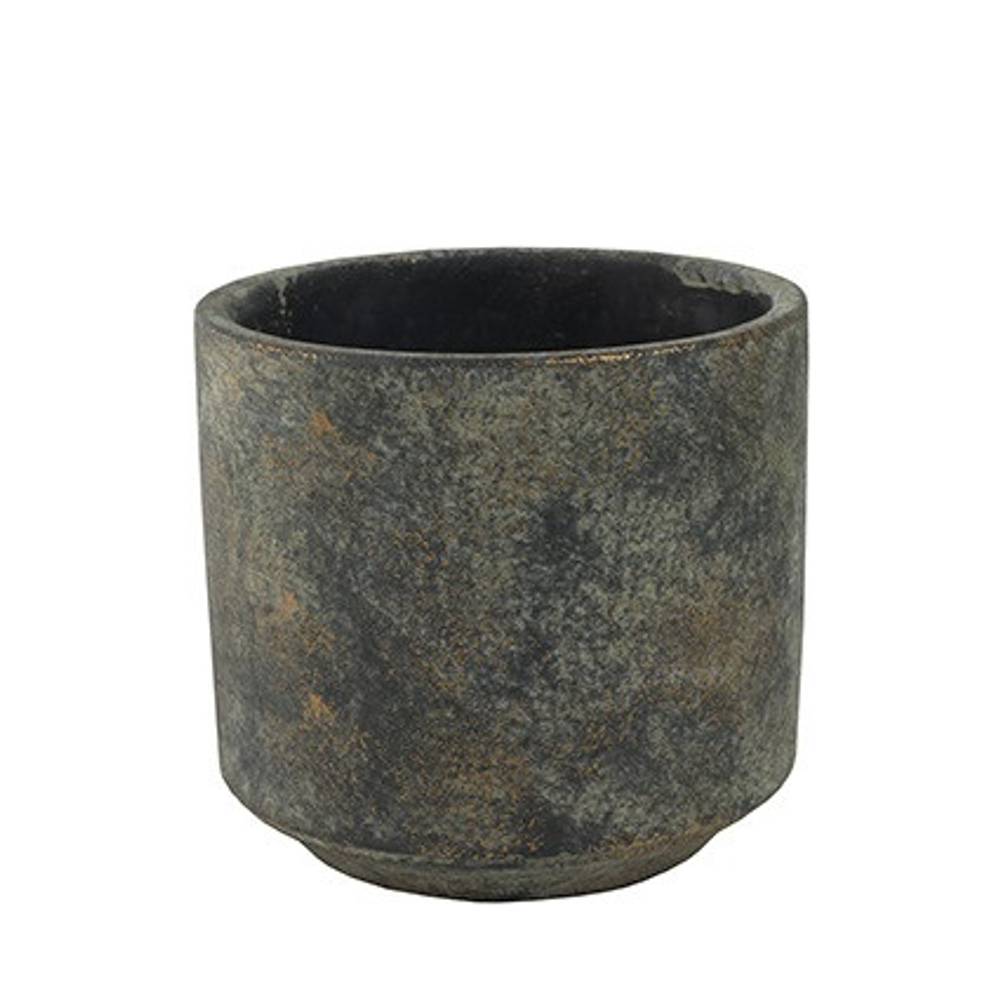 Keramik Topf Saar grau D12cm H11cm
