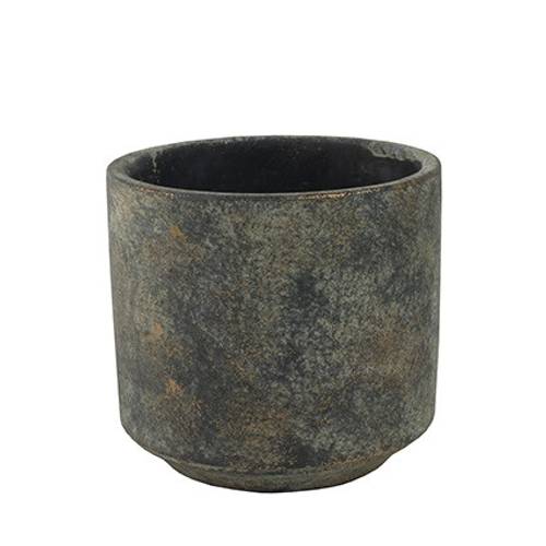 Keramik Topf Saar grau D12cm H11cm
