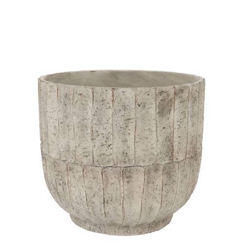 Keramik Übertopf Nola grau 18x18x17cm